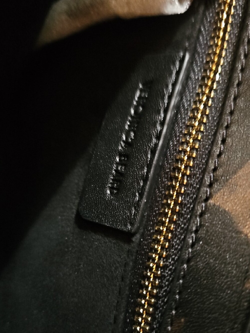 Veronica Beard Black Leather Clutch with Gold Accent - Picture 4 of 6